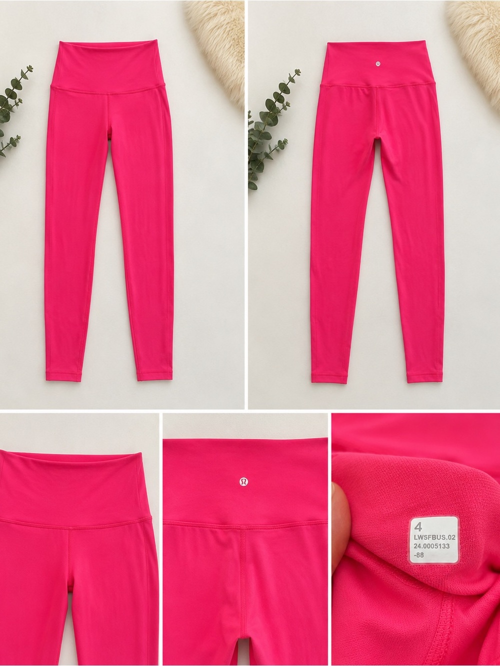 lululemon athletica Hot Pink High-Rise Leggings